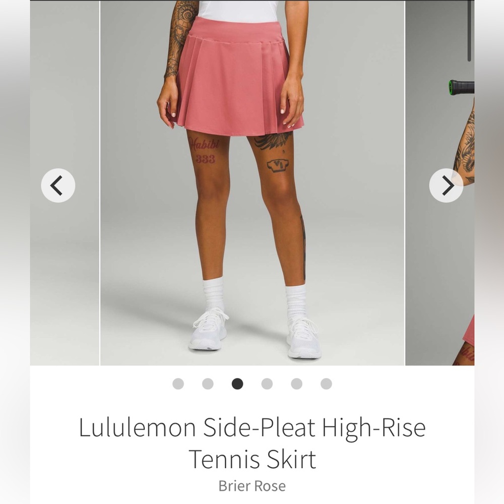 lululemon athletica Side-Pleat High-Rise Tennis Skirt - Brier Rose